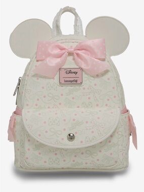 Loungefly Disney Minnie Mouse Bows & Ribbons Mini Backpack NWT